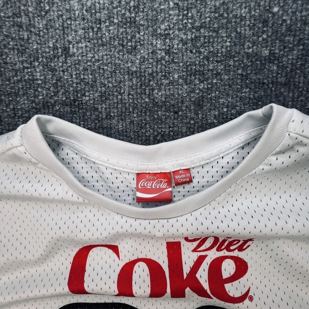 Coca-Cola Juniors Collegiate 'Coke 86' Cropped Jersey GraphicT-Shirt small Sz XL